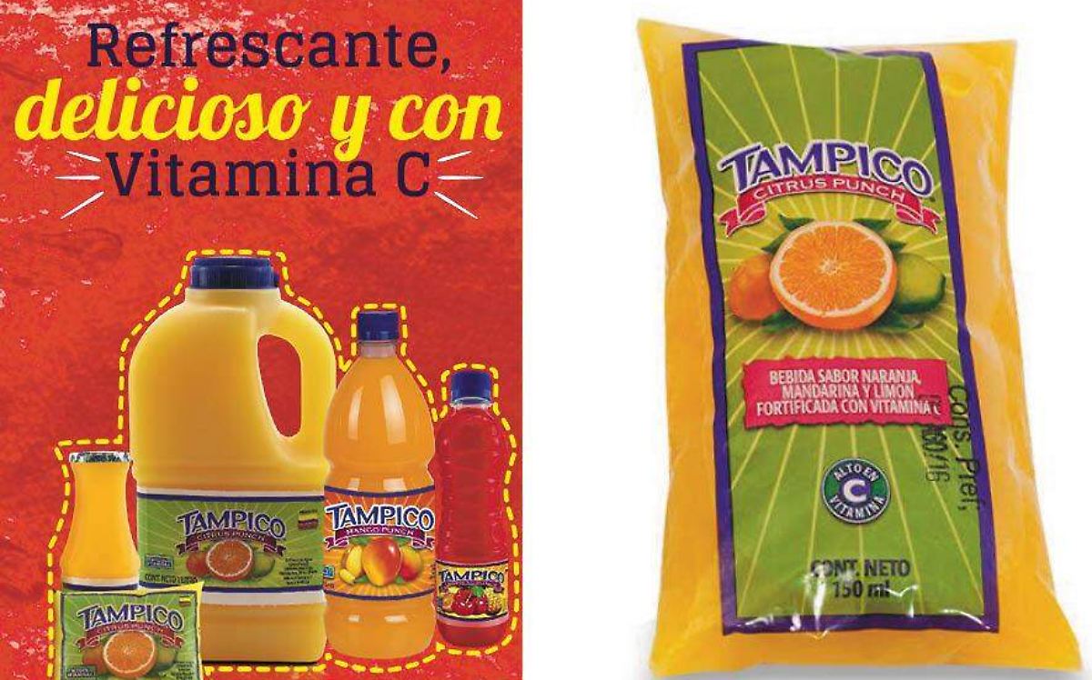 ¿Todavía venden jugos Tampico en bolsa?